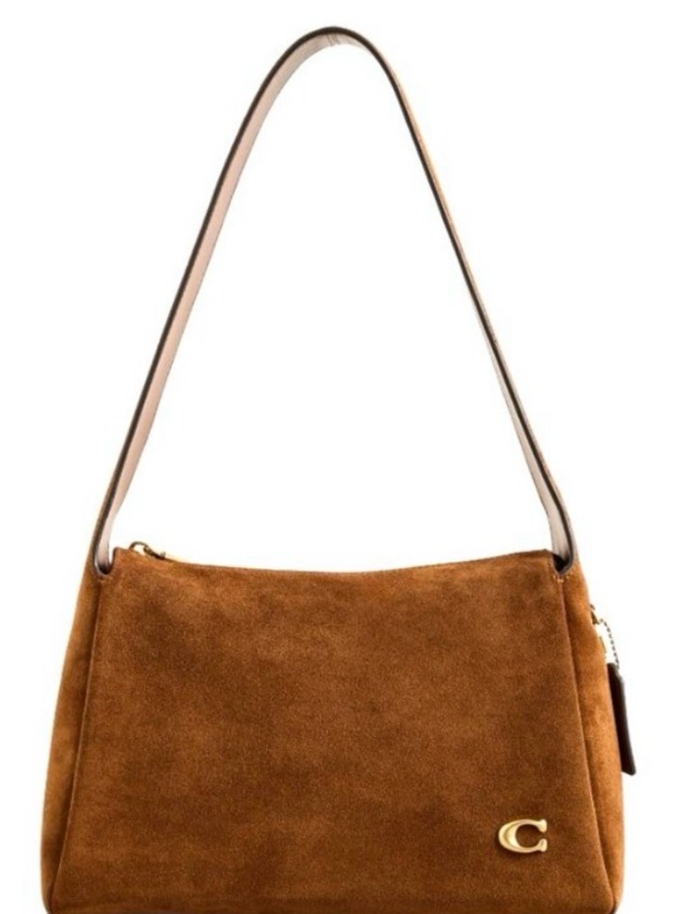 Coach Lola Shoulder Bag in Warm Brown Suede